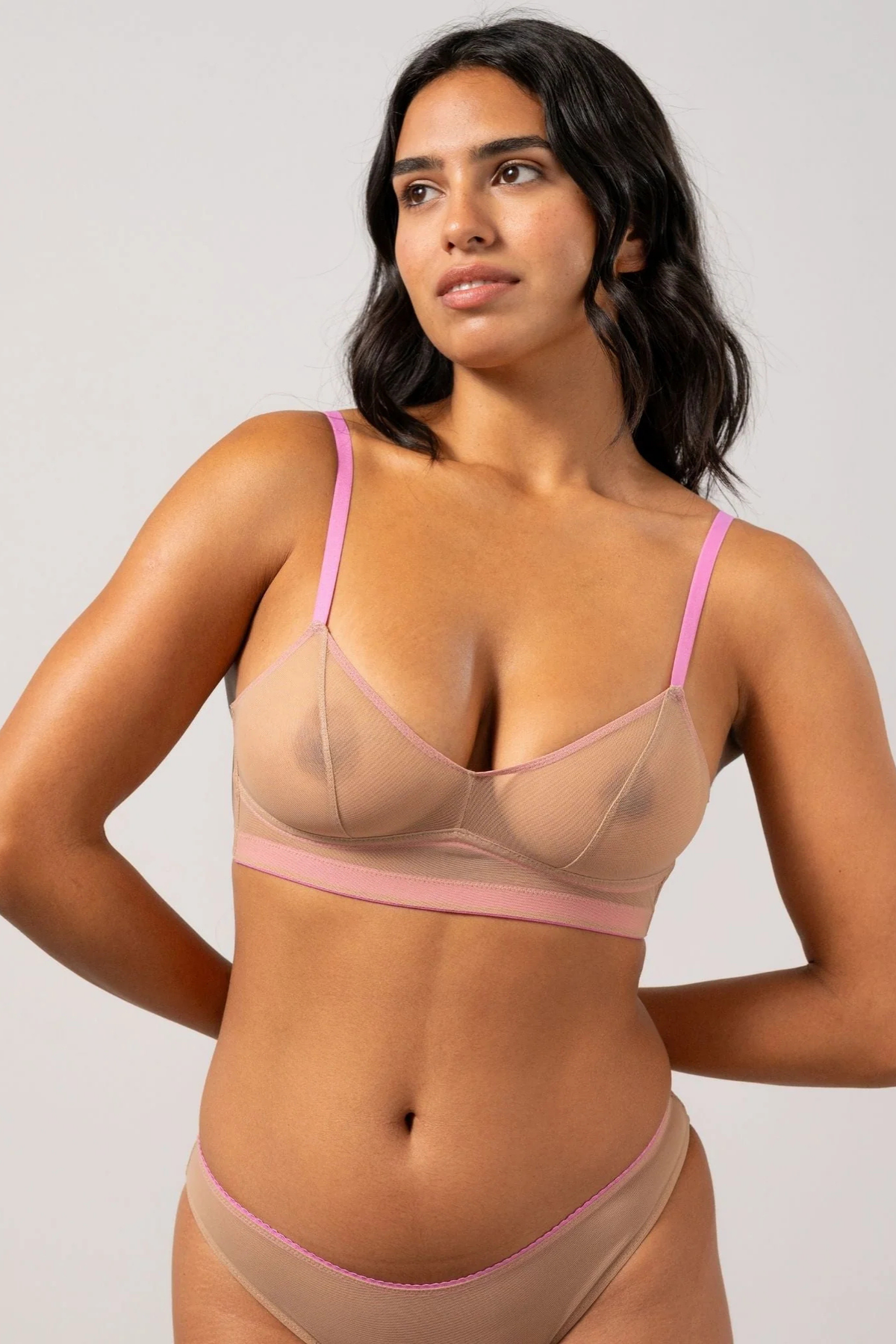 Understatement Mesh Balconette Bra
