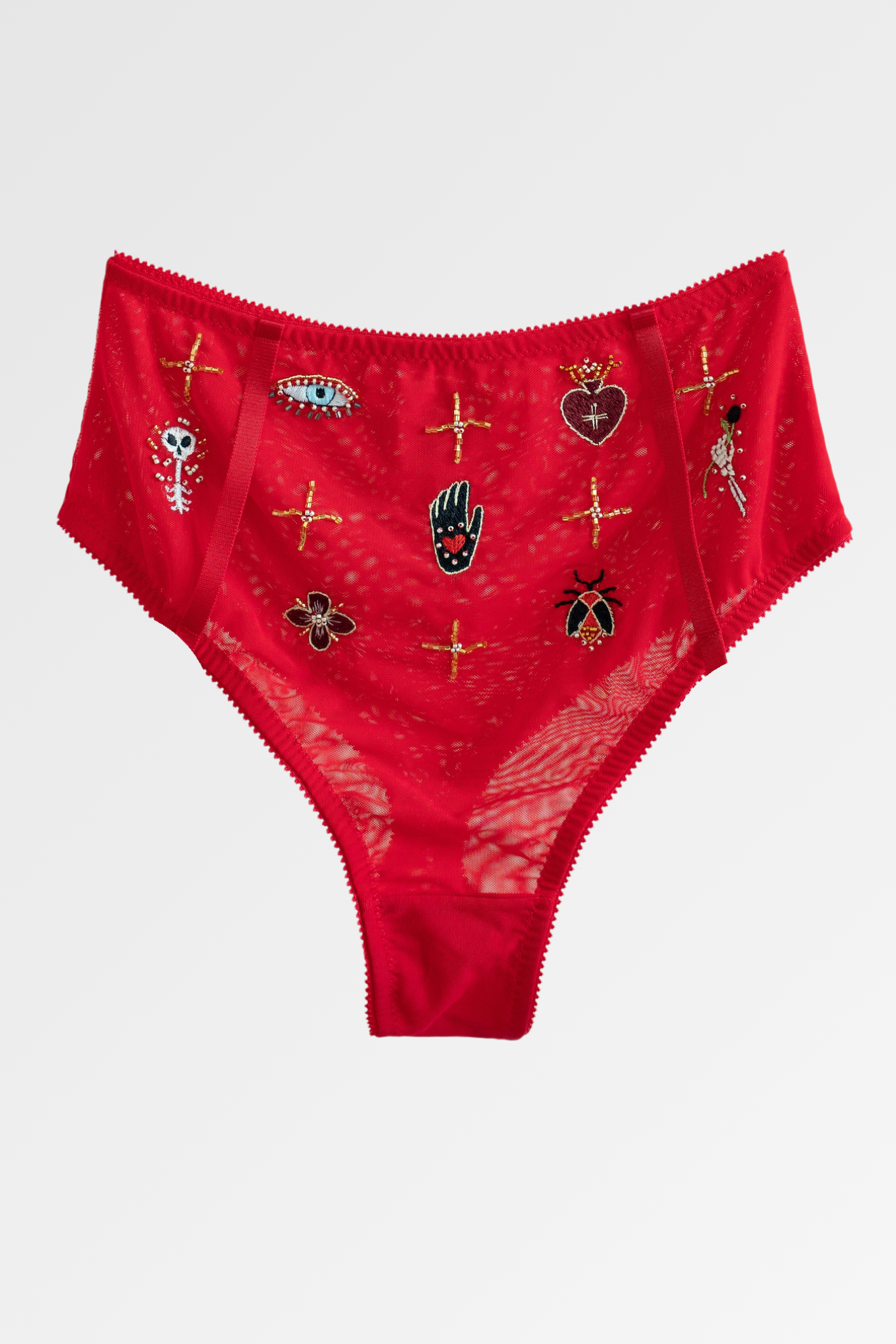 Love and Swans Santa Muerte High Waist Thong